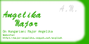 angelika major business card